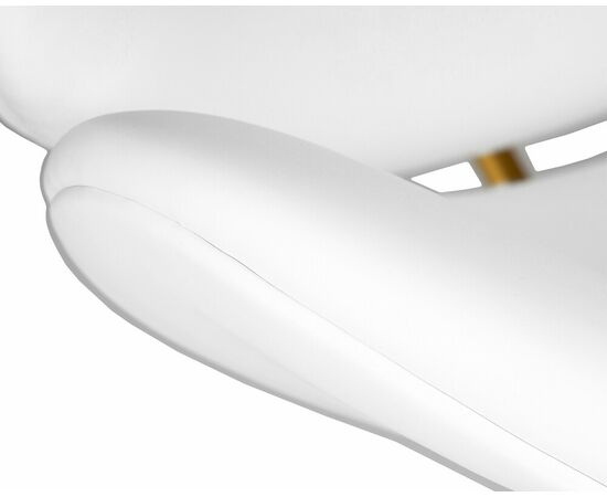 Кресло дизайнерское DOBRIN EMILY, белый винил YP17, золотое основание, Вариант: белый винил YP17, золотое основание, изображение 9 | Интернет магазин мебели и декора LifeDekor