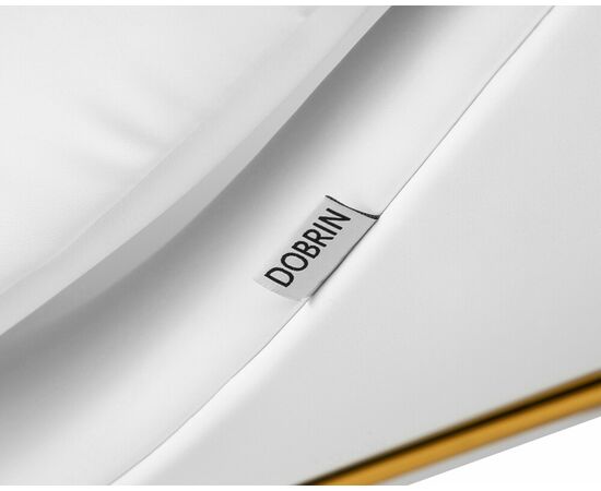 Кресло дизайнерское DOBRIN EMILY, белый винил YP17, золотое основание, Вариант: белый винил YP17, золотое основание, изображение 10 | Интернет магазин мебели и декора LifeDekor