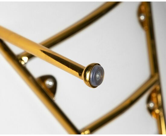 Кресло дизайнерское DOBRIN EMILY, белый винил YP17, золотое основание, Вариант: белый винил YP17, золотое основание, изображение 12 | Интернет магазин мебели и декора LifeDekor