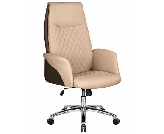 Офисное кресло для руководителей DOBRIN LEONARD, коричнево-бежевый, Вариант: коричнево-бежевый | Интернет магазин мебели и декора LifeDekor