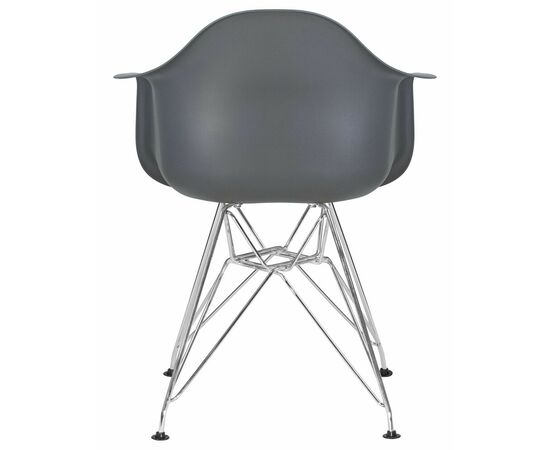 Стул обеденный DOBRIN DAW CHROME, ножки хром, цвет сиденья тёмно-серый (GR-04), Вариант: ножки хром, цвет сиденья тёмно-серый (GR-04), изображение 5 | Интернет магазин мебели и декора LifeDekor