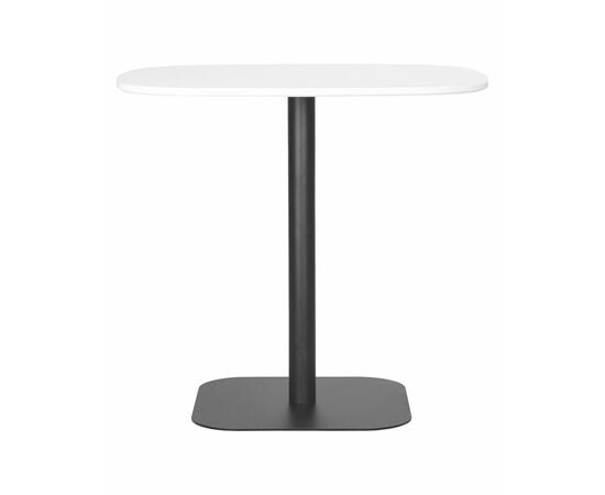 Стол обеденный DOBRIN OTIS, белая столешница, черное основание, Вариант: белая столешница, черное основание | Интернет магазин мебели и декора LifeDekor