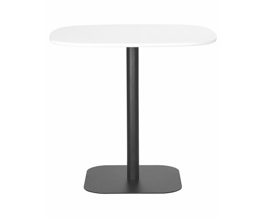 Стол обеденный DOBRIN OTIS, белая столешница, черное основание, Вариант: белая столешница, черное основание, изображение 3 | Интернет магазин мебели и декора LifeDekor