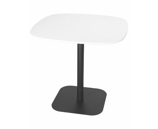 Стол обеденный DOBRIN OTIS, белая столешница, черное основание, Вариант: белая столешница, черное основание, изображение 4 | Интернет магазин мебели и декора LifeDekor