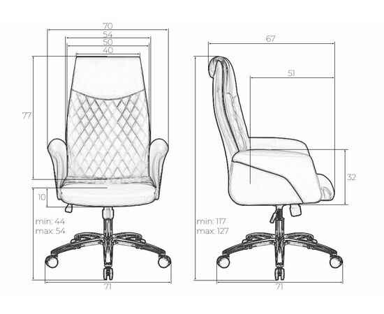 Офисное кресло для руководителей DOBRIN LEONARD, коричнево-бежевый, Вариант: коричнево-бежевый, изображение 9 | Интернет магазин мебели и декора LifeDekor