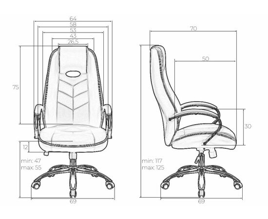 Офисное кресло DOBRIN TOBIAS, черный, Вариант: чёрный, изображение 9 | Интернет магазин мебели и декора LifeDekor