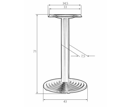 Подстолье обеденное DOBRIN GREG, изображение 3 | Интернет магазин мебели и декора LifeDekor