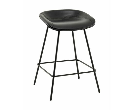 Стул полубарный Фуриоса экокожа чёрный | Интернет магазин мебели и декора LifeDekor