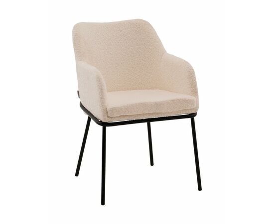 Стул с подлокотниками Кози new ткань букле молочный | Интернет магазин мебели и декора LifeDekor