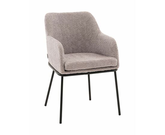 Стул с подлокотниками Кози new ткань букле серый | Интернет магазин мебели и декора LifeDekor