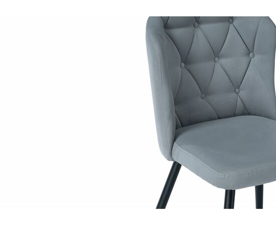 Стул на металлокаркасе Алиссум светло-серый / черный, изображение 6 | Интернет магазин мебели и декора LifeDekor