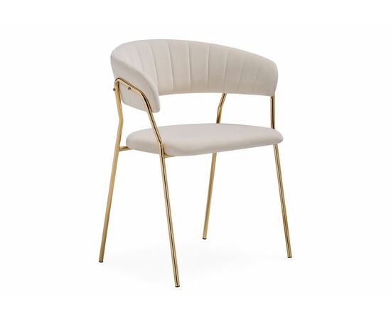 Стул на металлокаркасе Kamelia бежевый / золотой | Интернет магазин мебели и декора LifeDekor