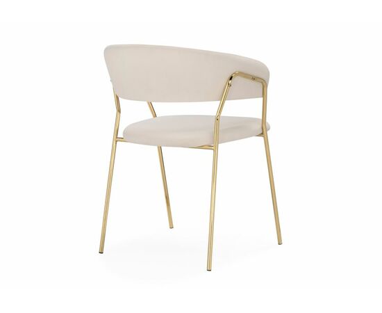 Стул на металлокаркасе Kamelia бежевый / золотой, изображение 4 | Интернет магазин мебели и декора LifeDekor