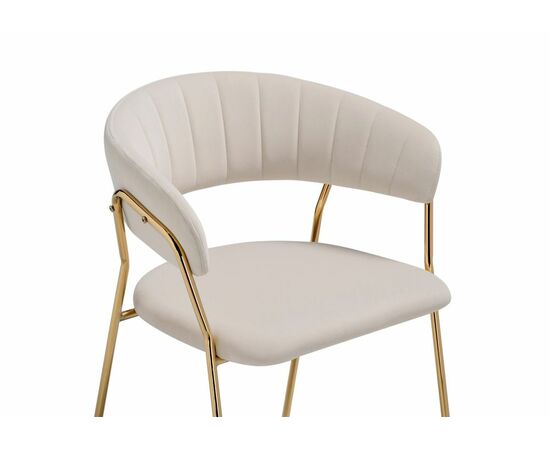 Стул на металлокаркасе Kamelia бежевый / золотой, изображение 5 | Интернет магазин мебели и декора LifeDekor