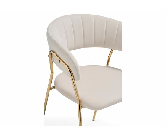 Стул на металлокаркасе Kamelia бежевый / золотой, изображение 6 | Интернет магазин мебели и декора LifeDekor