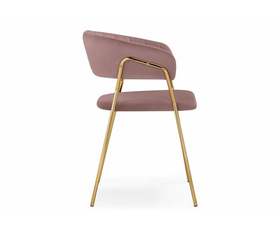 Стул на металлокаркасе Kamelia светло-фиолетовый / золотой, изображение 3 | Интернет магазин мебели и декора LifeDekor
