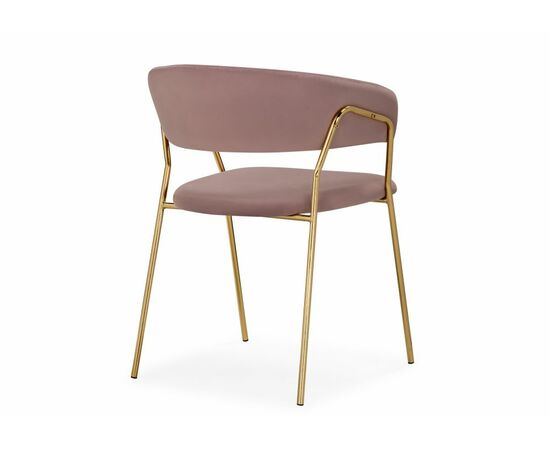 Стул на металлокаркасе Kamelia светло-фиолетовый / золотой, изображение 4 | Интернет магазин мебели и декора LifeDekor