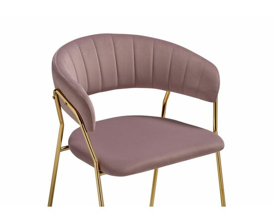 Стул на металлокаркасе Kamelia светло-фиолетовый / золотой, изображение 5 | Интернет магазин мебели и декора LifeDekor