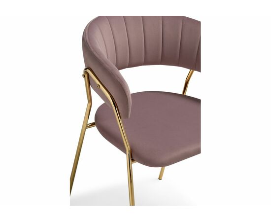 Стул на металлокаркасе Kamelia светло-фиолетовый / золотой, изображение 6 | Интернет магазин мебели и декора LifeDekor