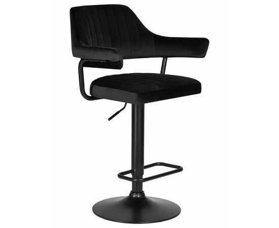 Стул барный DOBRIN CHARLY BLACK, черный велюр (MJ9-101), Вариант: черный велюр (MJ9-101), изображение 2 | Интернет магазин мебели и декора LifeDekor
