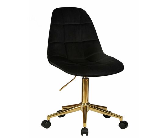 Офисное кресло для персонала DOBRIN MONTY GOLD, чёрный велюр (MJ9-101), Вариант: черный велюр (MJ9-101) | Интернет магазин мебели и декора LifeDekor