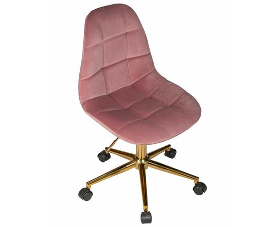 Офисное кресло для персонала DOBRIN MONTY GOLD, розовый велюр (MJ9-32), Вариант: розовый велюр (MJ9-32), изображение 7 | Интернет магазин мебели и декора LifeDekor
