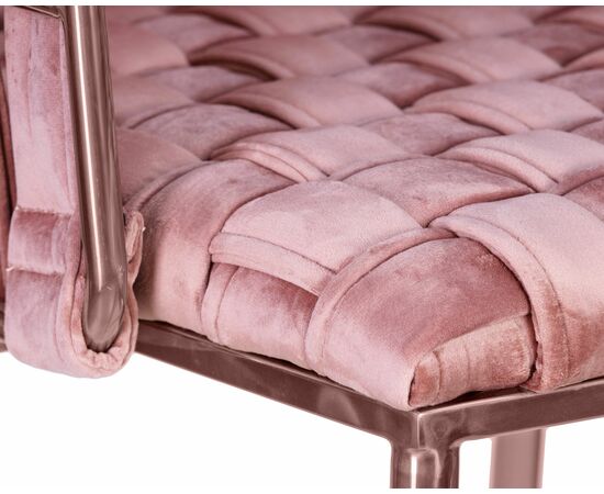 Стул барный DOBRIN EMMA ROSE GOLD, розовый велюр (VF-10), изображение 7 | Интернет магазин мебели и декора LifeDekor