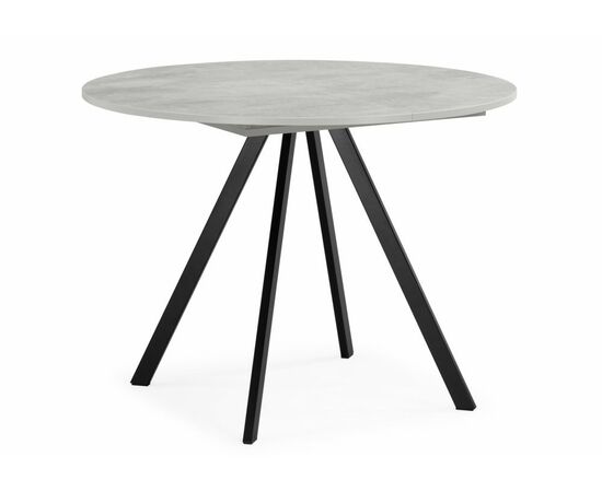 Стол деревянный Карпер 90(120) бетон метрополитан / черный матовый | Интернет магазин мебели и декора LifeDekor