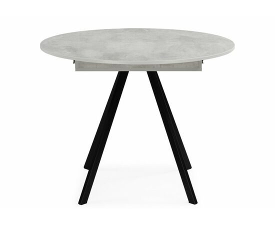 Стол деревянный Карпер 90(120) бетон метрополитан / черный матовый, изображение 2 | Интернет магазин мебели и декора LifeDekor