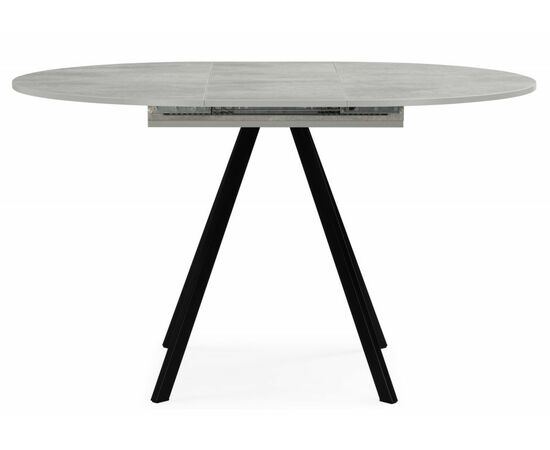 Стол деревянный Карпер 90(120) бетон метрополитан / черный матовый, изображение 3 | Интернет магазин мебели и декора LifeDekor