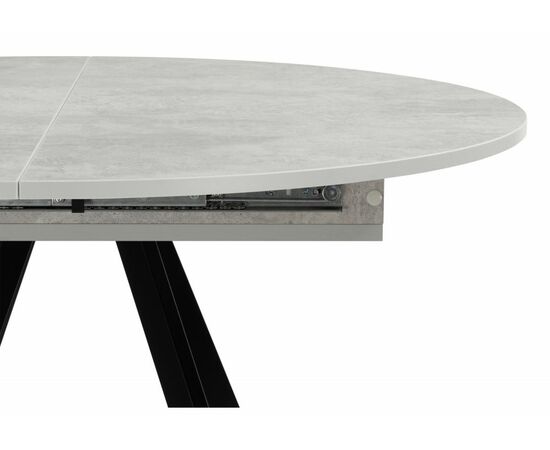 Стол деревянный Карпер 90(120) бетон метрополитан / черный матовый, изображение 4 | Интернет магазин мебели и декора LifeDekor