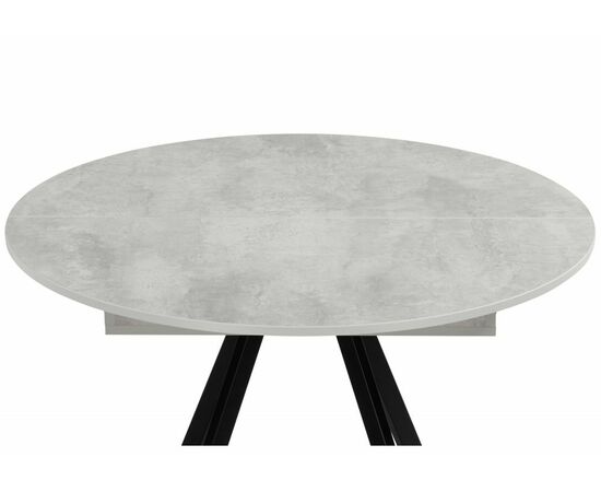 Стол деревянный Карпер 90(120) бетон метрополитан / черный матовый, изображение 6 | Интернет магазин мебели и декора LifeDekor