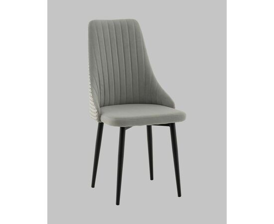 Стул Касаденика велюр серый, спинка гобелен лошадки, изображение 2 | Интернет магазин мебели и декора LifeDekor