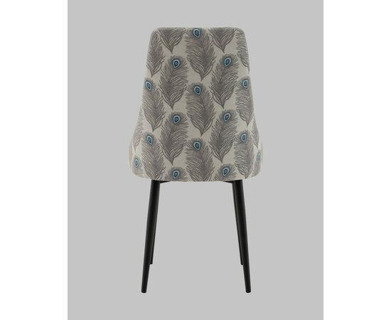 Стул Касаденика велюр серый, спинка гобелен перья, изображение 6 | Интернет магазин мебели и декора LifeDekor