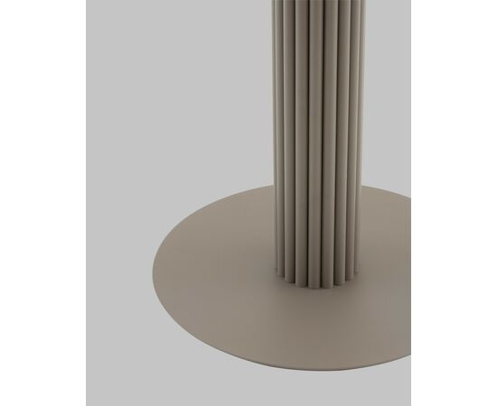 Стол круглый Терралино D90 верх керамика белый матовый, основание металл латте, изображение 6 | Интернет магазин мебели и декора LifeDekor