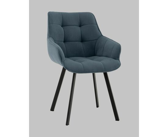 Стул Амальри велюр серо-синий, изображение 2 | Интернет магазин мебели и декора LifeDekor