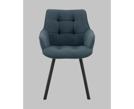 Стул Амальри велюр серо-синий, изображение 3 | Интернет магазин мебели и декора LifeDekor