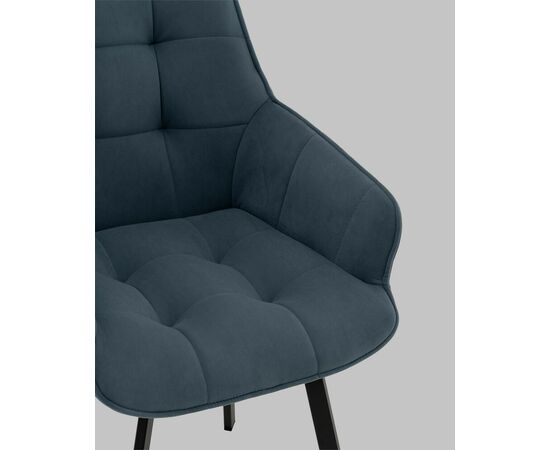 Стул Амальри велюр серо-синий, изображение 8 | Интернет магазин мебели и декора LifeDekor