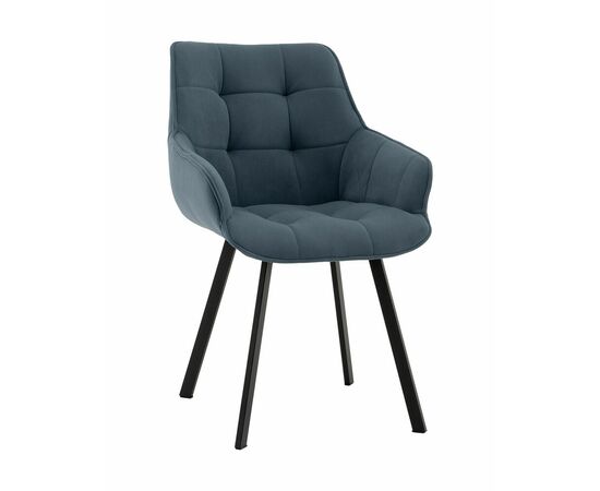 Стул Амальри велюр серо-синий | Интернет магазин мебели и декора LifeDekor