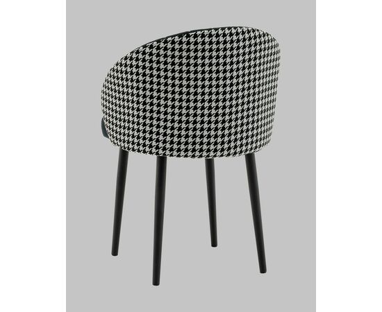 Стул Пасаденика велюр черный, спинка гусиная лапка, изображение 6 | Интернет магазин мебели и декора LifeDekor