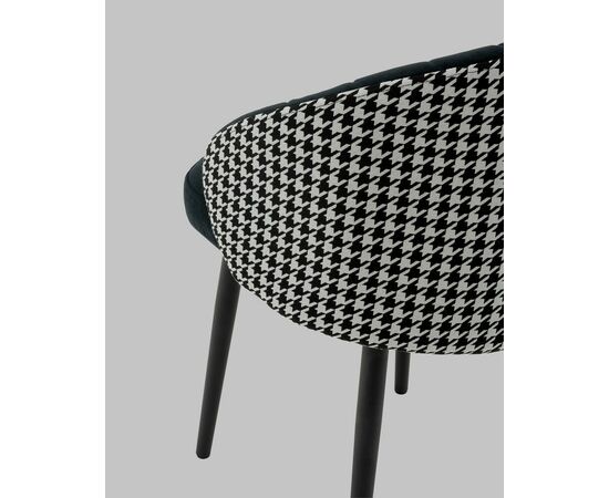 Стул Пасаденика велюр черный, спинка гусиная лапка, изображение 7 | Интернет магазин мебели и декора LifeDekor