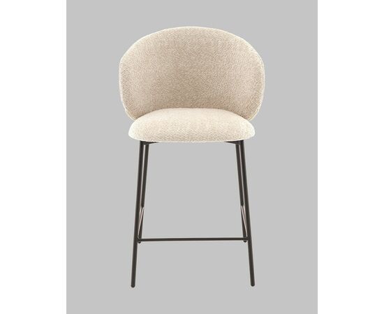 Стул полубарный Блейз букле капучино, каркас серо-коричневый, изображение 3 | Интернет магазин мебели и декора LifeDekor