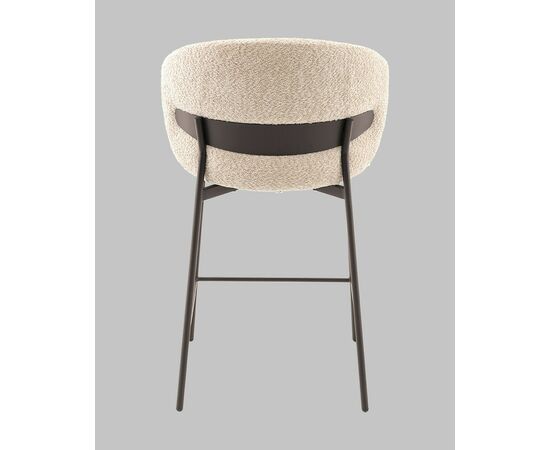 Стул полубарный Блейз букле капучино, каркас серо-коричневый, изображение 6 | Интернет магазин мебели и декора LifeDekor