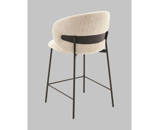 Стул полубарный Блейз букле капучино, каркас серо-коричневый, изображение 7 | Интернет магазин мебели и декора LifeDekor