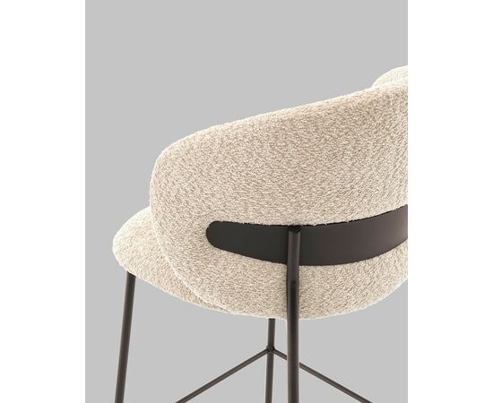 Стул полубарный Блейз букле капучино, каркас серо-коричневый, изображение 8 | Интернет магазин мебели и декора LifeDekor