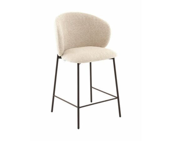 Стул полубарный Блейз букле капучино, каркас серо-коричневый | Интернет магазин мебели и декора LifeDekor