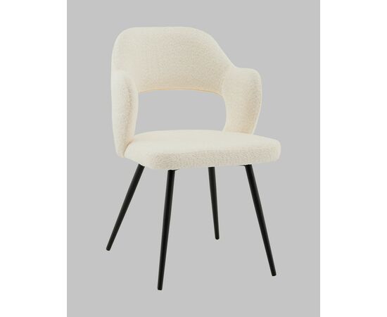 Стул Роккиана букле молочный, изображение 2 | Интернет магазин мебели и декора LifeDekor