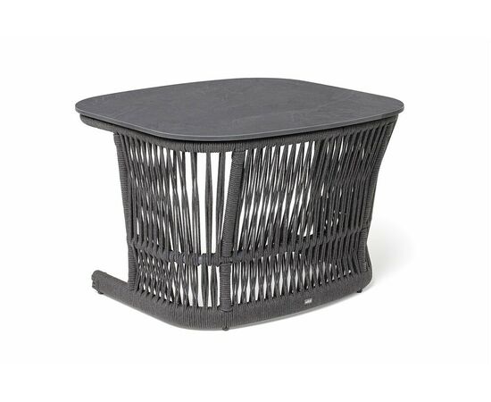 "Лугано" журнальный стол 76х76 H55 см из HPL, цвет "серый гранит" | Интернет магазин мебели и декора LifeDekor