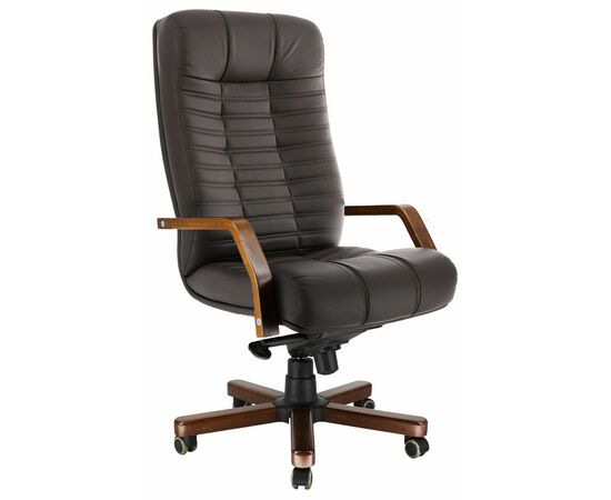 Кресло Everprof Atlant Wood M Кожа Черный, изображение 3 | Интернет магазин мебели и декора LifeDekor