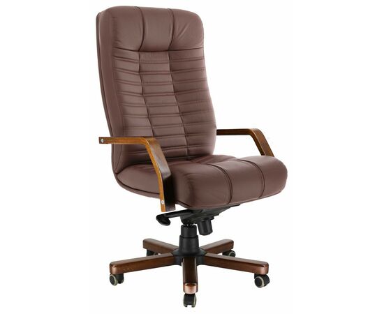 Кресло Everprof Atlant Wood M Экокожа Коричневый | Интернет магазин мебели и декора LifeDekor